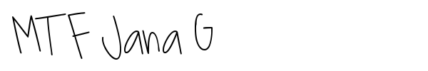 MTF Jana G font preview